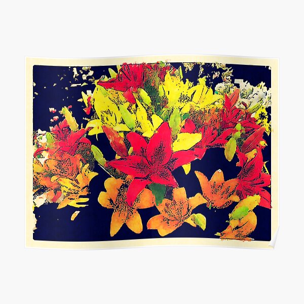 Large Bunch of Flowers Poster