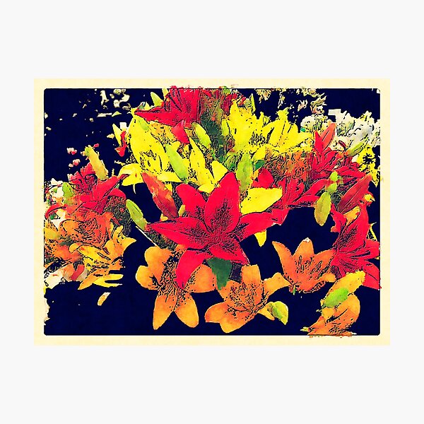 Large Bunch of Flowers Photographic Print