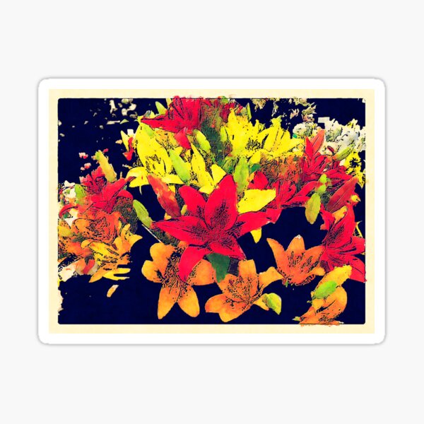 Large Bunch of Flowers Sticker