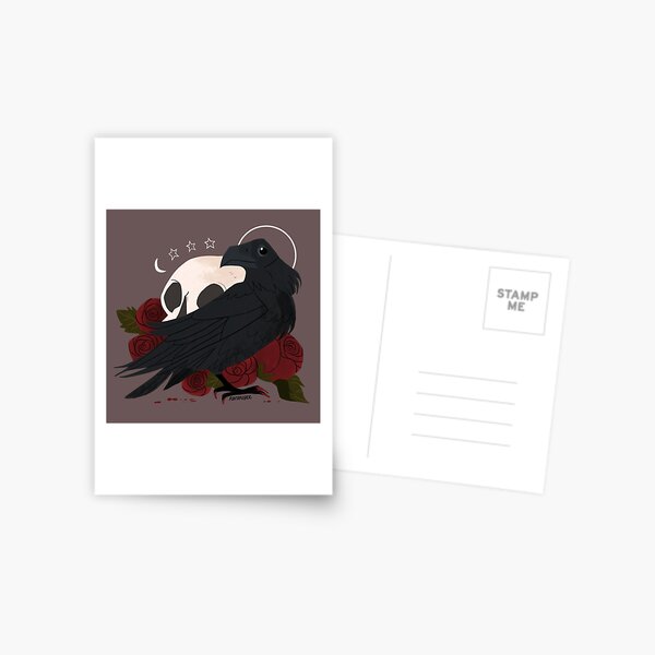 Familiar - Raven Postcard