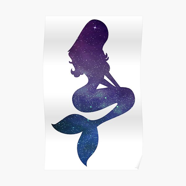 Galaxy Mermaid Poster