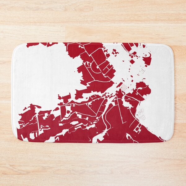 Item preview, Hobart Map Art red wine color Australia designed and sold by EpicMaps.