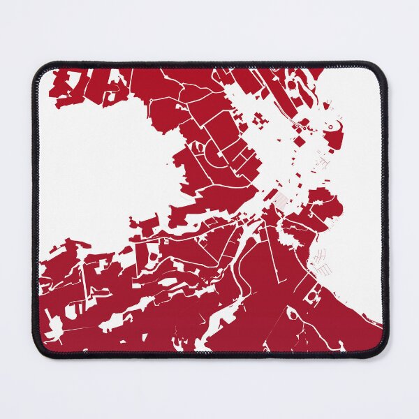 Item preview, Hobart Map Art red wine color Australia designed and sold by EpicMaps.