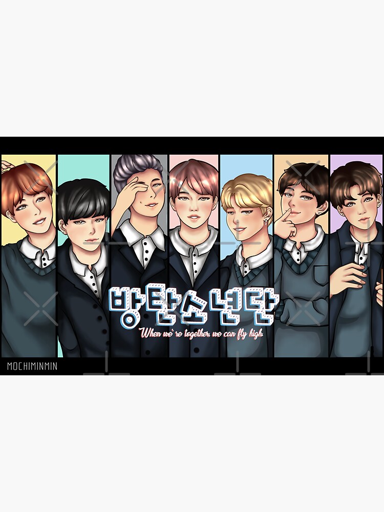 "BTS Together, we'll fly high" Sticker by jihanbanana Redbubble