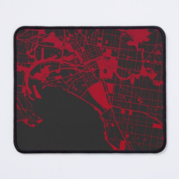 Item preview, Melbourne Map Art red wine color Australia designed and sold by EpicMaps.