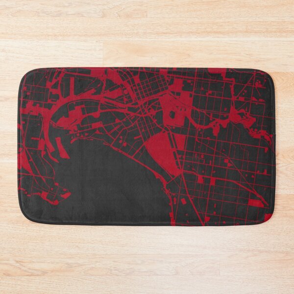 Item preview, Melbourne Map Art red wine color Australia designed and sold by EpicMaps.