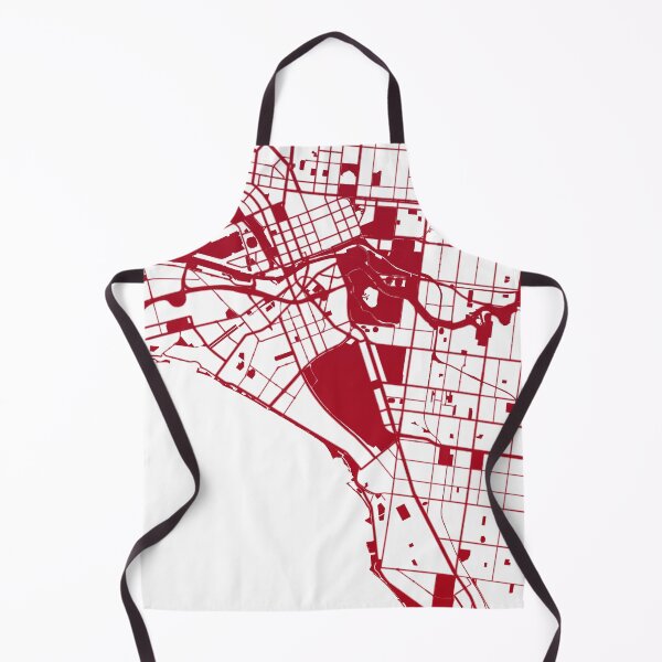 Item preview, Melbourne Map Art red wine color Australia designed and sold by EpicMaps.