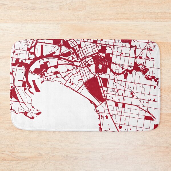 Item preview, Melbourne Map Art red wine color Australia designed and sold by EpicMaps.