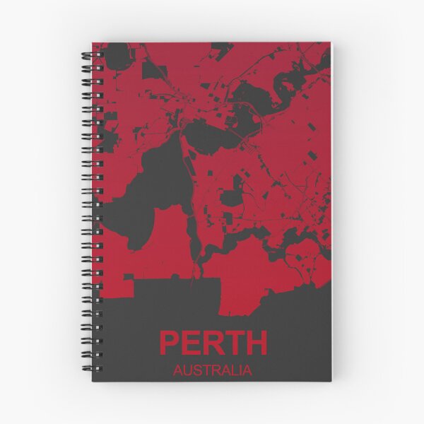 Item preview, Perth Map Art red wine color Australia designed and sold by EpicMaps.