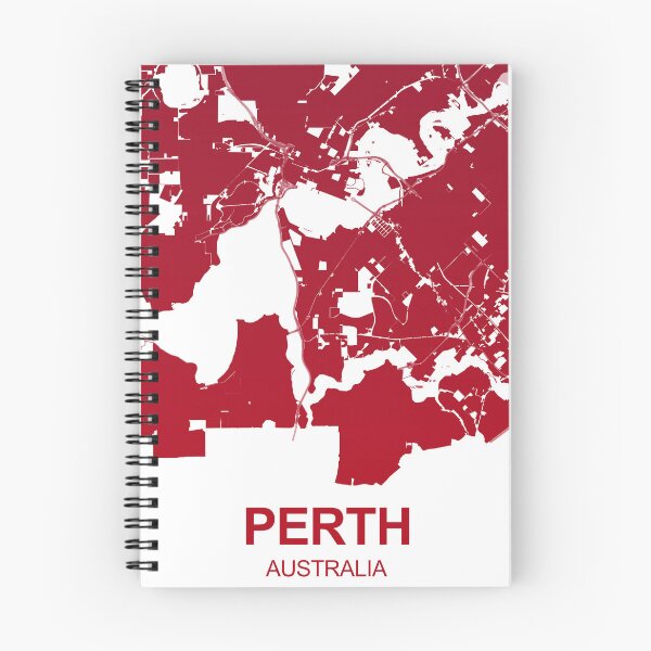 Item preview, Perth Map Art red wine color Australia designed and sold by EpicMaps.