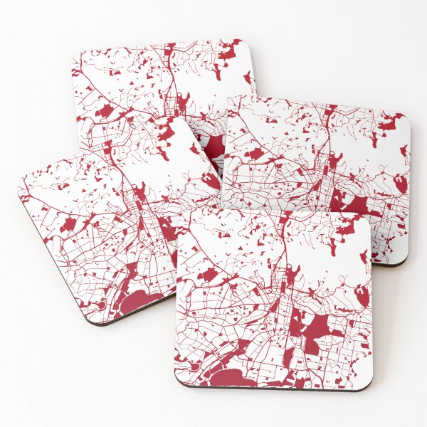 Item preview, Sydney Map Art red wine color Australia designed and sold by EpicMaps.