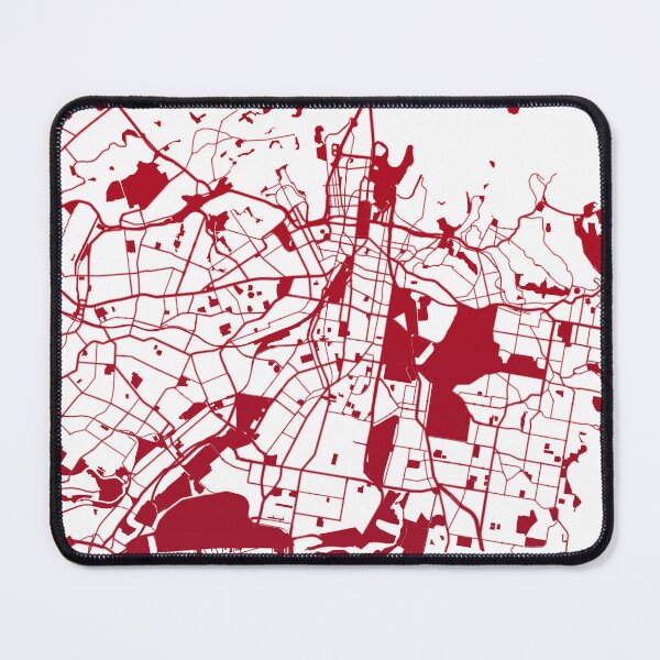 Item preview, Sydney Map Art red wine color Australia designed and sold by EpicMaps.