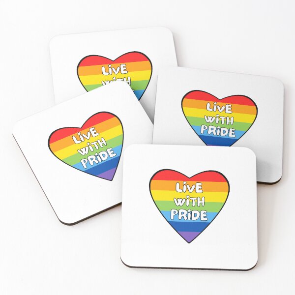 Item preview, Live with Pride Heart Rainbow Flag designed and sold by TrueWorth.