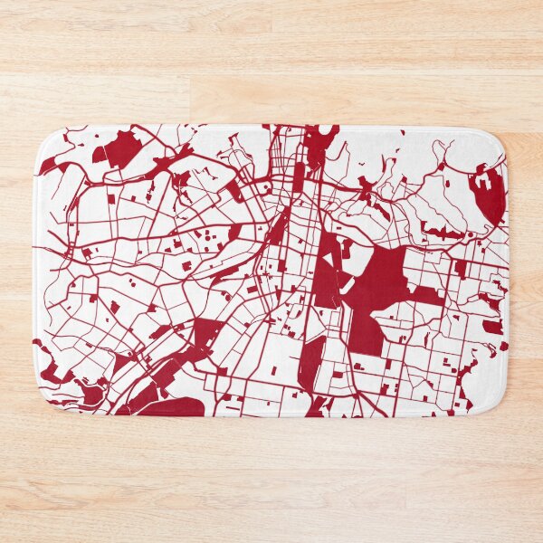 Item preview, Sydney Map Art red wine color Australia designed and sold by EpicMaps.