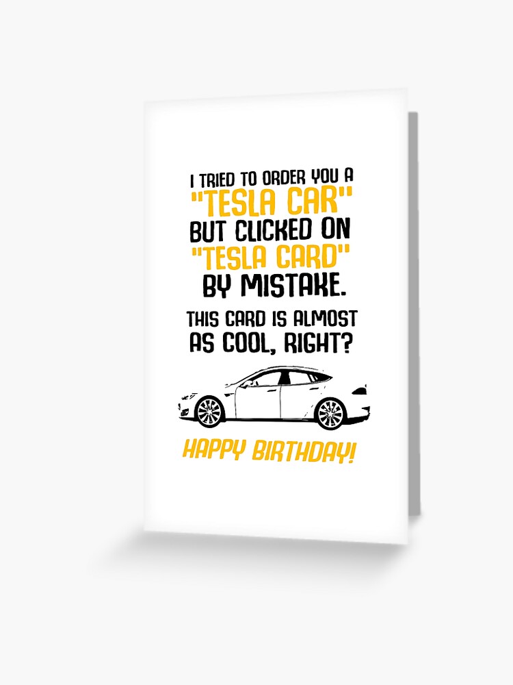 Tesla Inspired Birthday Card Happy Birthday S3XY Tesla Gift for