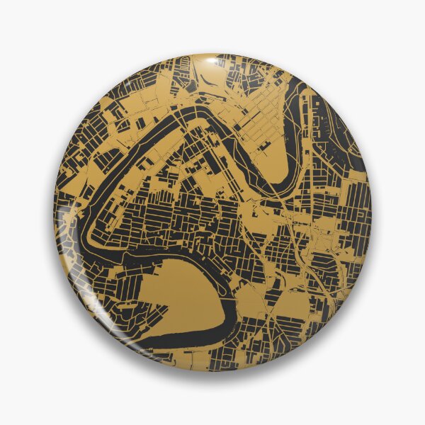 Item preview, Brisbane Map Art Black Gold Australia designed and sold by EpicMaps.