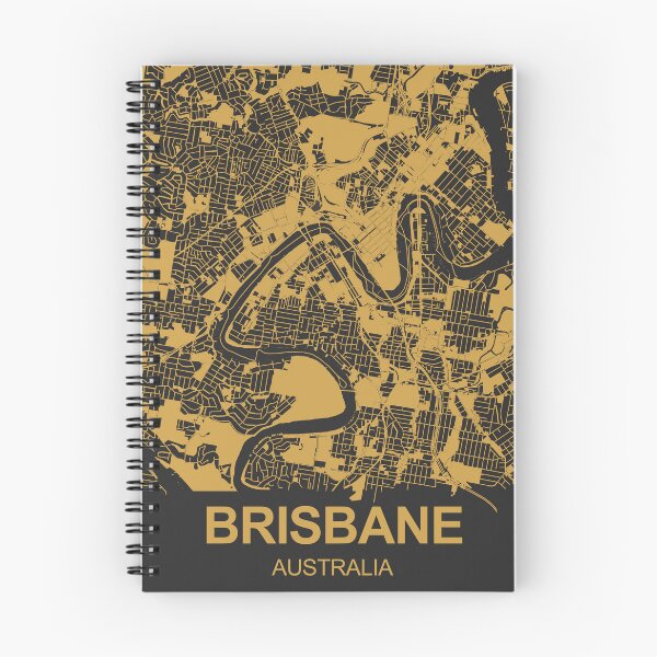 Item preview, Brisbane Map Art Black Gold Australia designed and sold by EpicMaps.