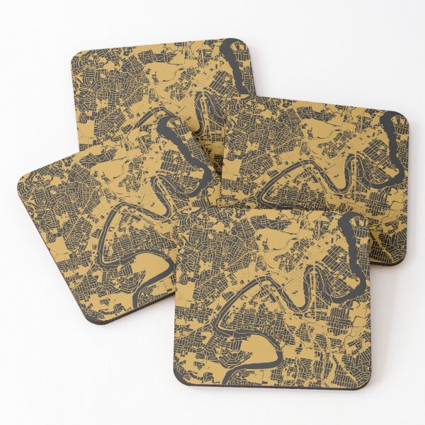 Item preview, Brisbane Map Art Black Gold Australia designed and sold by EpicMaps.