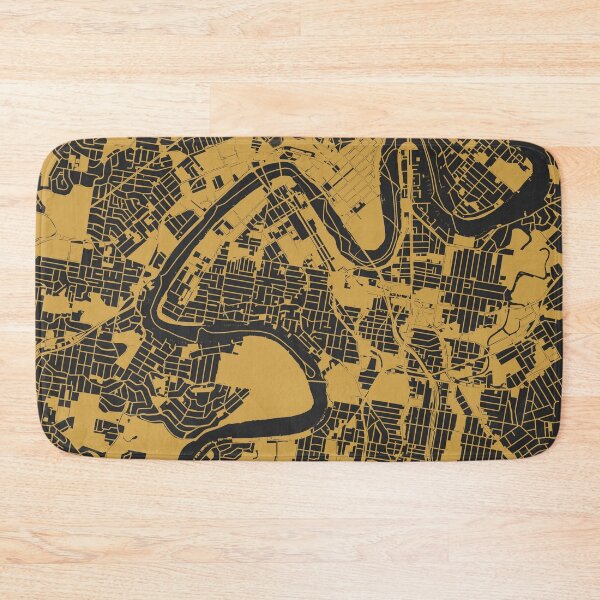 Item preview, Brisbane Map Art Black Gold Australia designed and sold by EpicMaps.