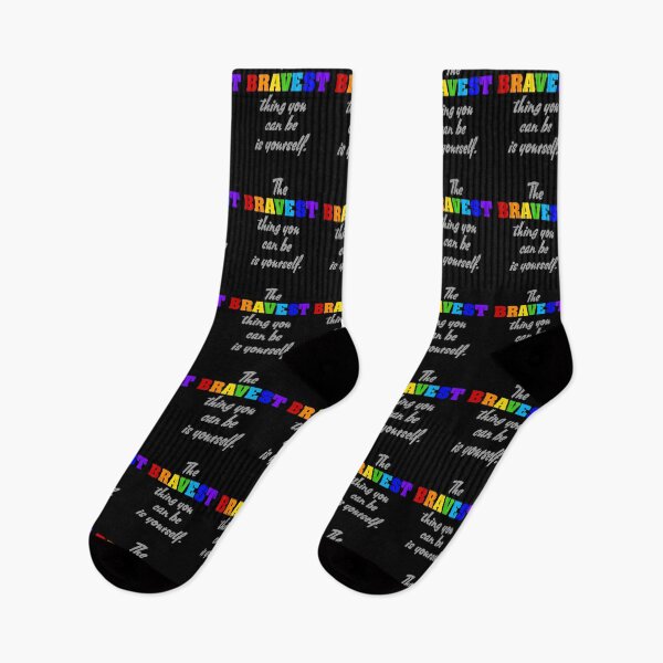 Item preview, The bravest thing you can be is yourself. rainbow colors designed and sold by efenem.