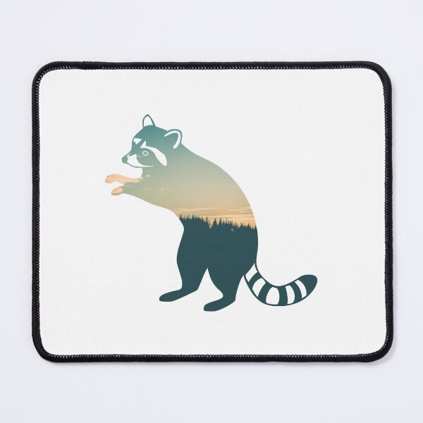 Item preview, Forest Trees Under Calm Sky Raccoon | Cute Raccoon designed and sold by BopleDesigns.