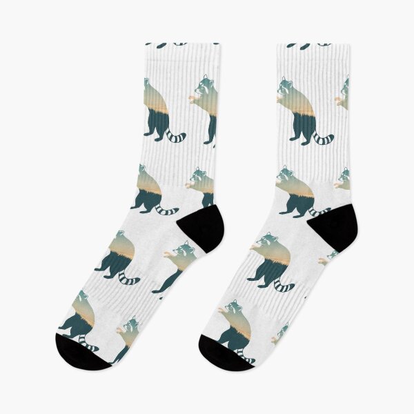 Item preview, Forest Trees Under Calm Sky Raccoon | Cute Raccoon designed and sold by BopleDesigns.