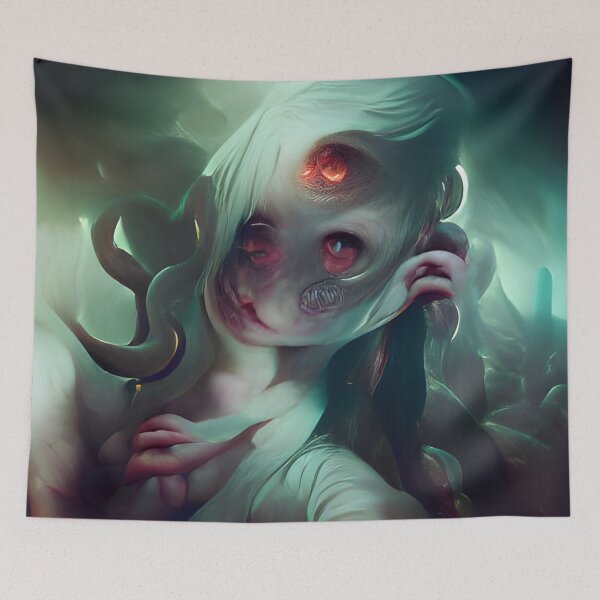 Item preview, Portrait of a Demon Girl I designed and sold by Akitsu.