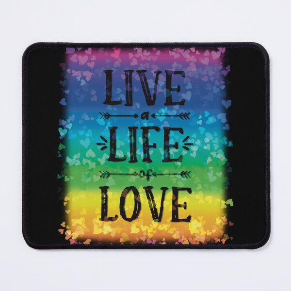 Item preview, Live a Life of Love! Rainbows Hearts Pride Good Vibes designed and sold by MunsyArt.