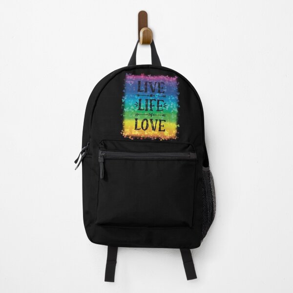 Item preview, Live a Life of Love! Rainbows Hearts Pride Good Vibes designed and sold by MunsyArt.