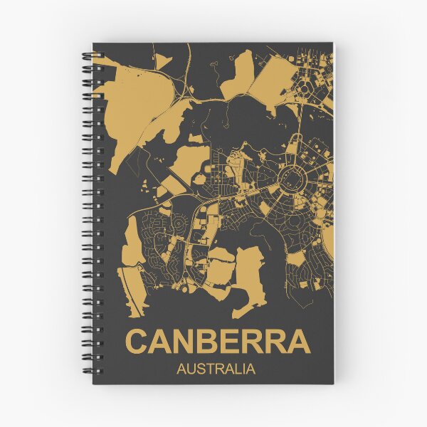 Item preview, Canberra Map Art Black Gold Australia designed and sold by EpicMaps.