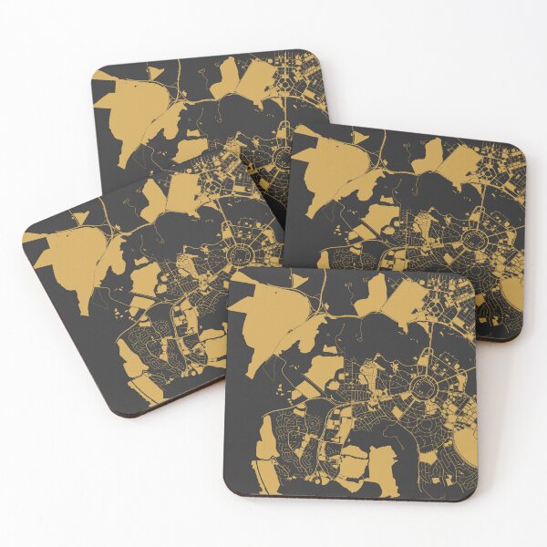 Item preview, Canberra Map Art Black Gold Australia designed and sold by EpicMaps.
