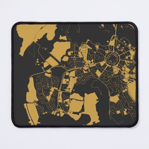 Item preview, Canberra Map Art Black Gold Australia designed and sold by EpicMaps.