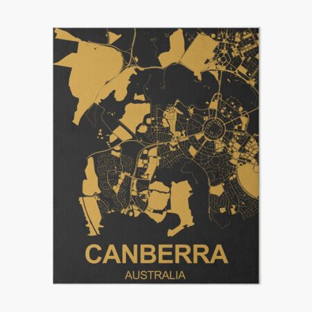 Item preview, Canberra Map Art Black Gold Australia designed and sold by EpicMaps.