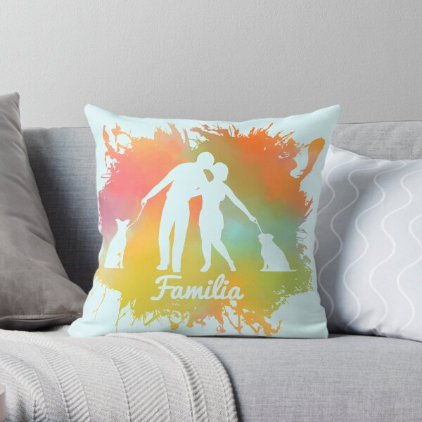 Familia- Hijos perrunos Throw Pillow