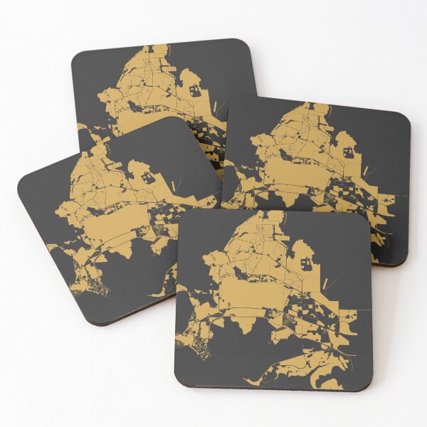 Item preview, Darwin Map Art Black Gold Australia designed and sold by EpicMaps.