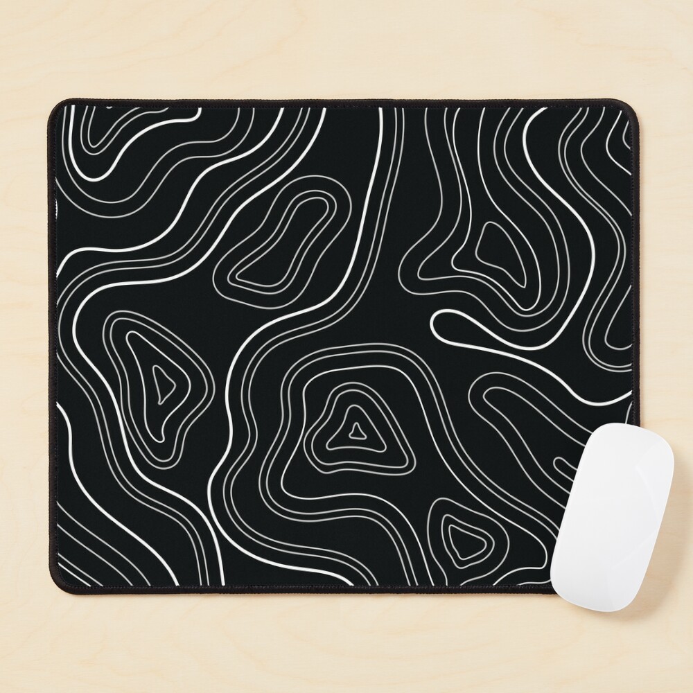 Minimal Mouse Pad/mousepad, White & Off-white Modern Geometric Arches  Print/pattern, Lines/geo/circles/abstract/arch/lined/stripes/striped 