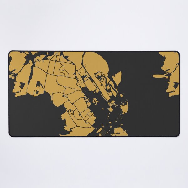 Item preview, Hobart Map Art Black Gold Australia designed and sold by EpicMaps.
