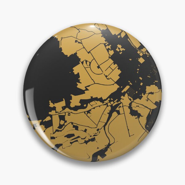 Item preview, Hobart Map Art Black Gold Australia designed and sold by EpicMaps.