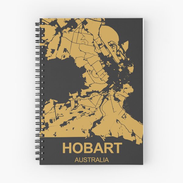 Item preview, Hobart Map Art Black Gold Australia designed and sold by EpicMaps.