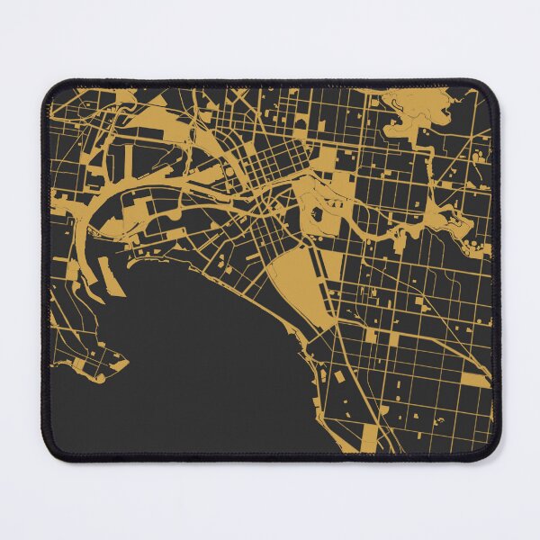 Item preview, Melbourne Map Art Black Gold Australia designed and sold by EpicMaps.