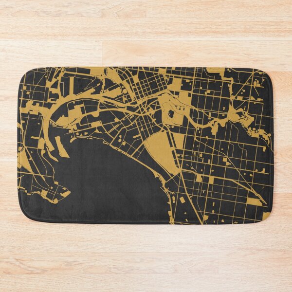Item preview, Melbourne Map Art Black Gold Australia designed and sold by EpicMaps.