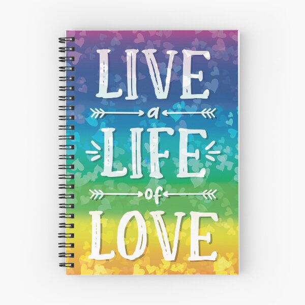Aperçu de l'œuvre Vivez une Vie d'Amour ! Rainbows Hearts Pride Bonnes vibrations créée et vendue par MunsyArt.