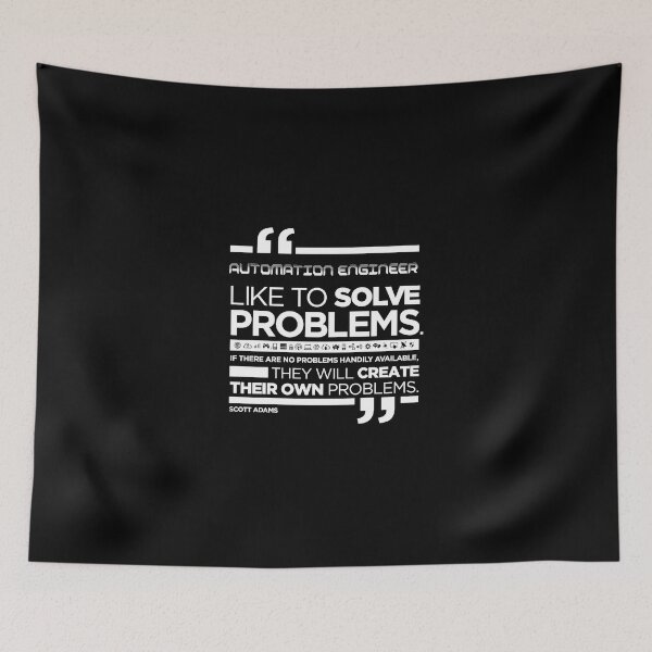 Item preview, Like To Solve Problems White Automation Engineer designed and sold by Manveersh.