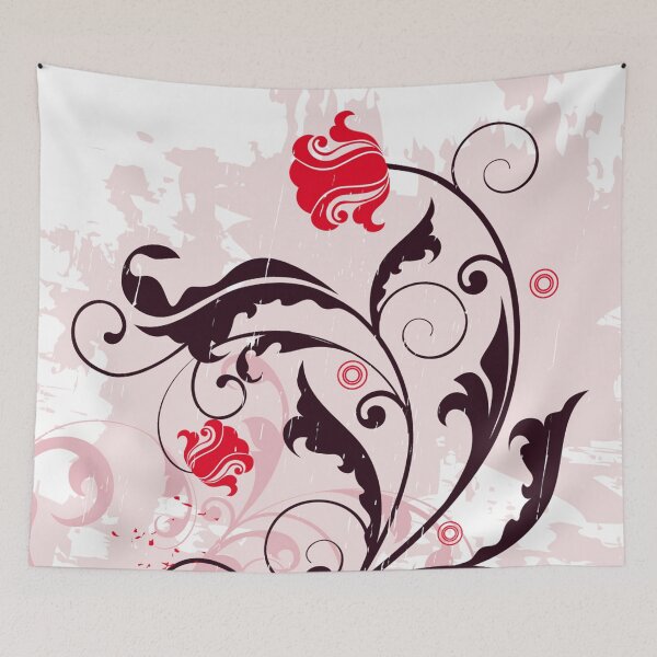 Item preview, Red Floral Art  designed and sold by Tshirtstory.
