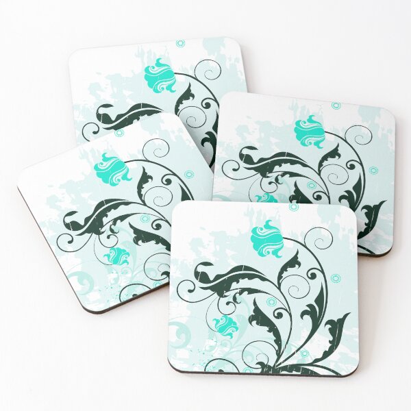 Item preview, Turquoise Floral Art  designed and sold by Tshirtstory.