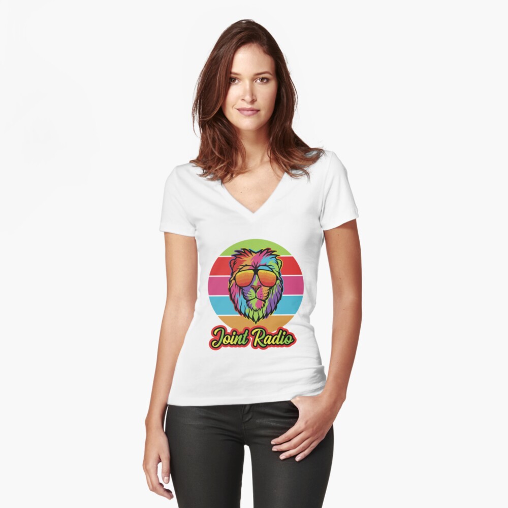 Item preview, Fitted V-Neck T-Shirt designed and sold by Joint-Radio.
