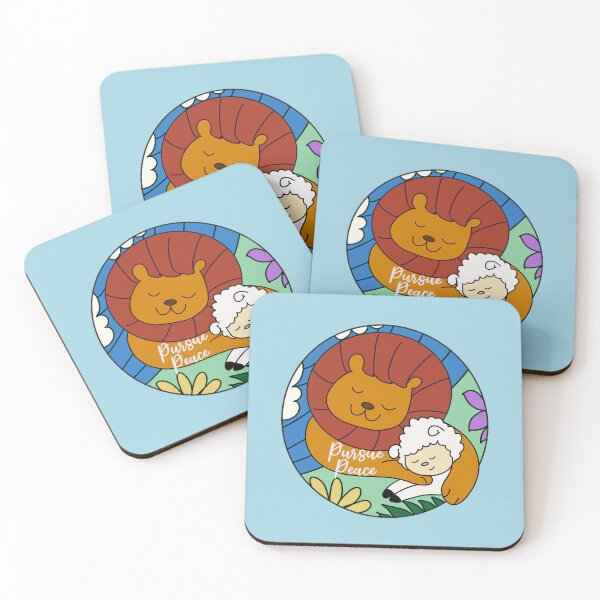 Item preview, "Pursue Peace"! Lion and Lamb designed and sold by MyParadiseGifts.