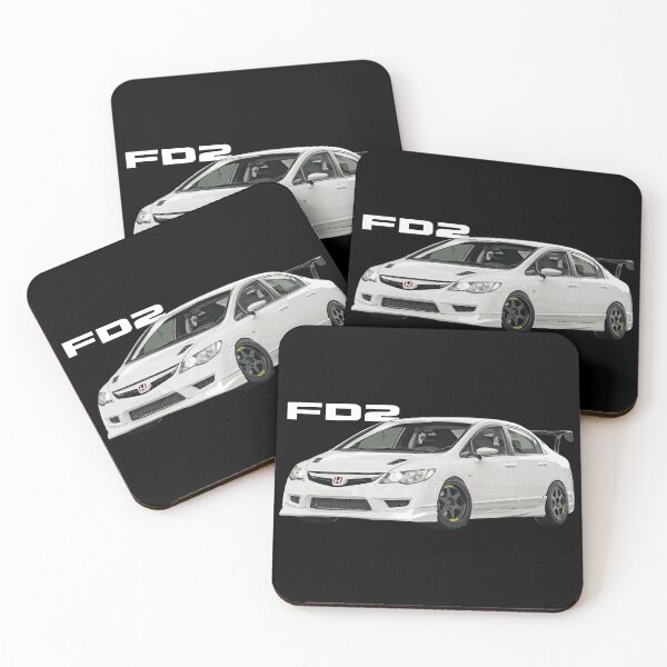 Item preview, Initial D Anime Classic JDM Spoon fd2 sedan champ white 8th gen designed and sold by cowtownCOWBOY.