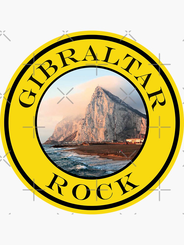 "Gibraltar Iconic Rock Passport Stamps Collection" Sticker by