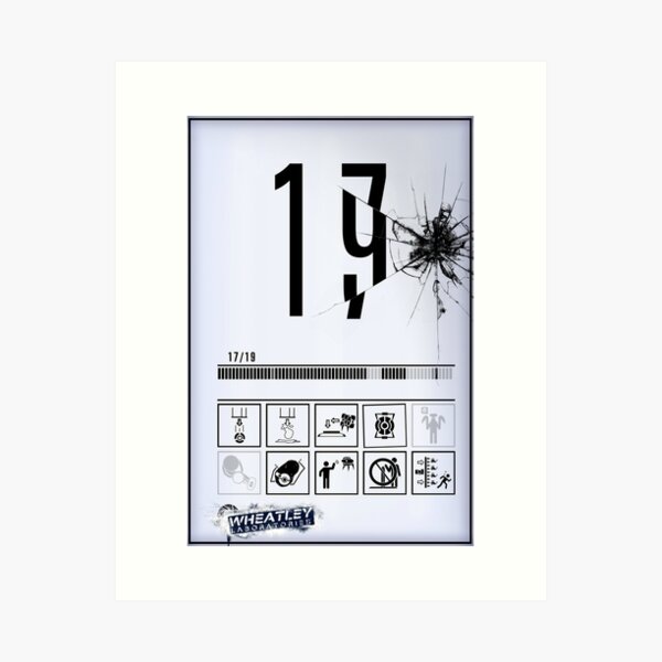 Wheatley Laboratories, Tall Test Chamber Sign Art Print